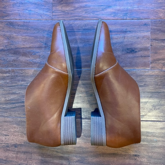 Universal Thread Women's Brown Wenda Faux Cognac Cut Out Booties Size 8.5 Wide - Picture 3 of 5